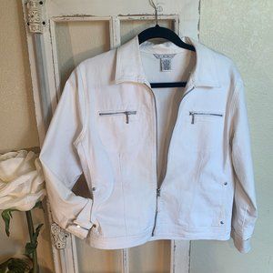Cabi White Jean Jacket